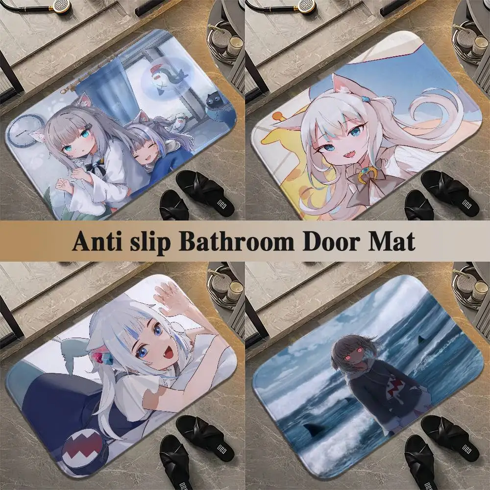 

Gawr Gura Floor Mat Printed Large Carpets Room And Bedroom Carpets Bathroom Anti Slip Door MATS Small Carpets