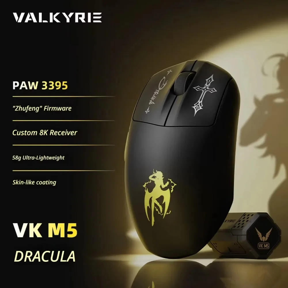 VALKYRIE VK M5 Pro Wireless Gaming Mouse Long Battery Life Quick Charge Tri-Mode 8K Nordic 54L Portable Gaming Accessories Gifts
