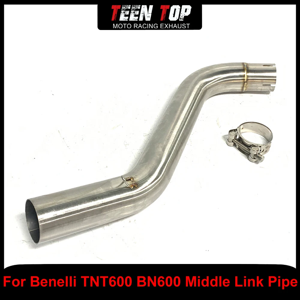 

Motorcycle Escape Exhaust Middle Link Pipe Stainless Steel For Benelli TNT600 BN600 Exhaust Elbow Connection Pipe 51mm Tube