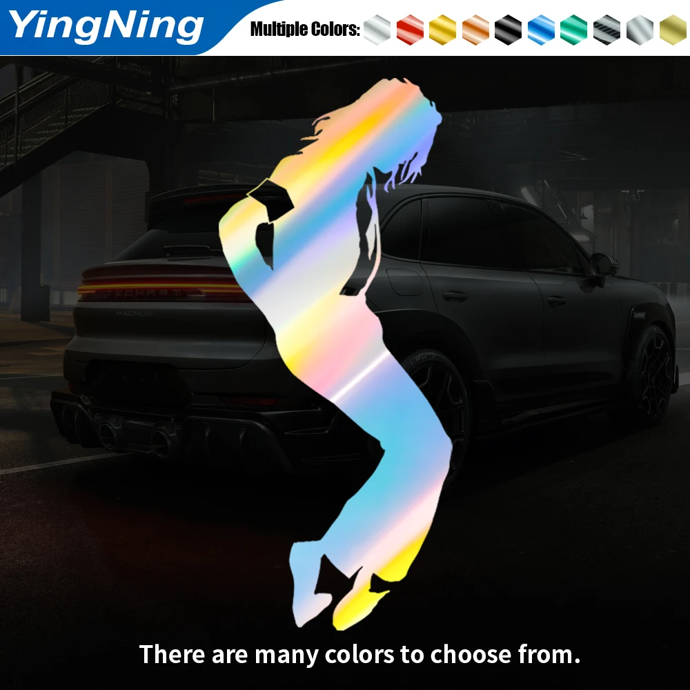 Rainbow Colorful Style Dance King Car Sticker Retro Pop Legend Vinyl Decal Cool Hip Hop Dancer Silhouette Graphic for Laptop