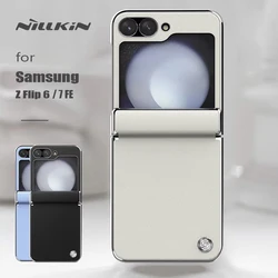 NILLKIN for Samsung Galaxy Z Flip 6 / 7 FE 5G Case High quality Leather PU Vegan 360 Shockproof Back cases cover