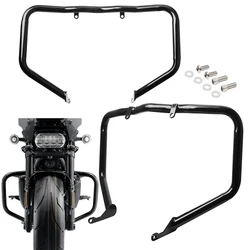 1 Pcs Motorcycle Light Black Front Highway Crash Bar Front Engine Guard For Harley Sportster S RH1250S 2021-2022