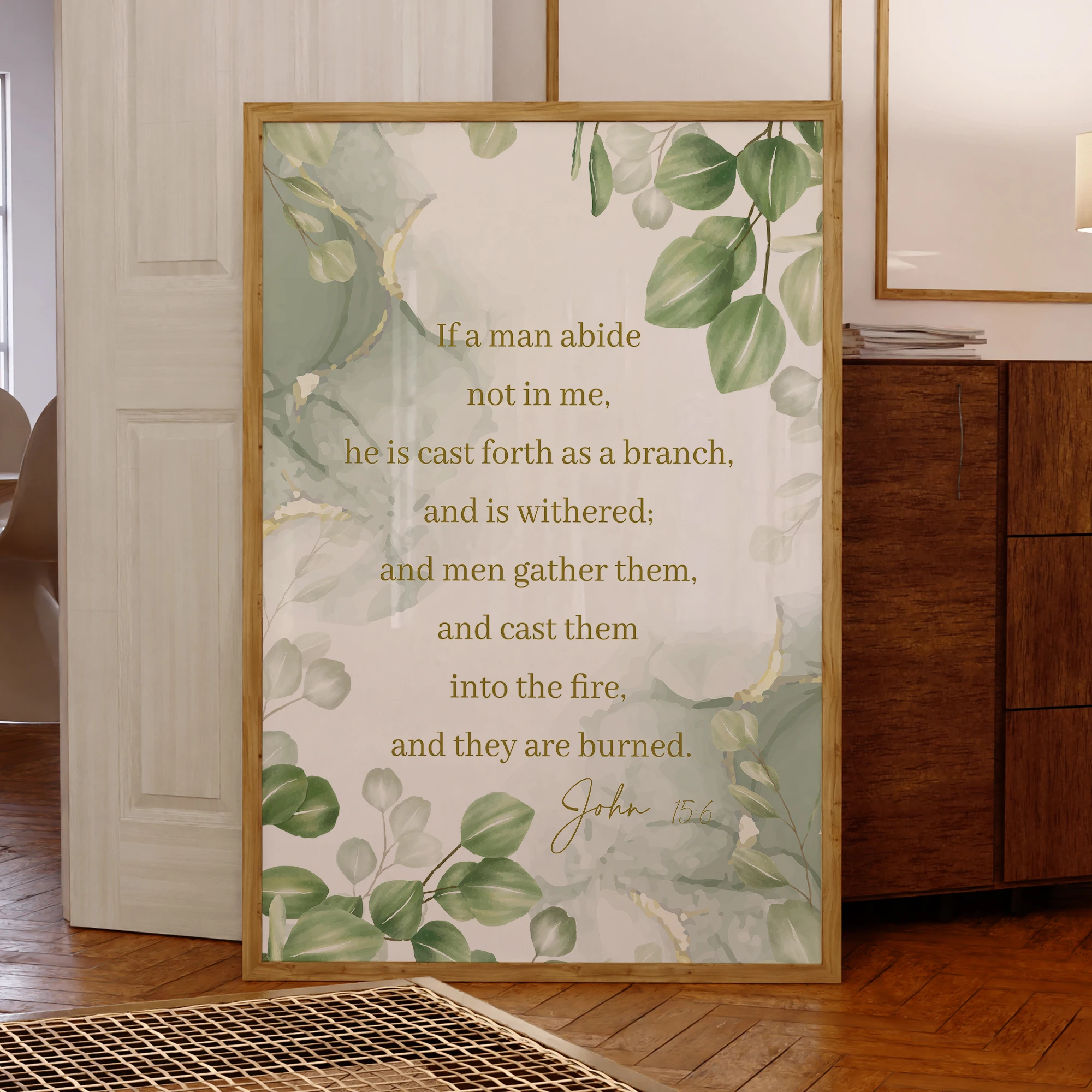 

Plant Customize Content Christianity Verse Wall Art Prints Canvas Painting Poster Picture For Living Room Home Decor
