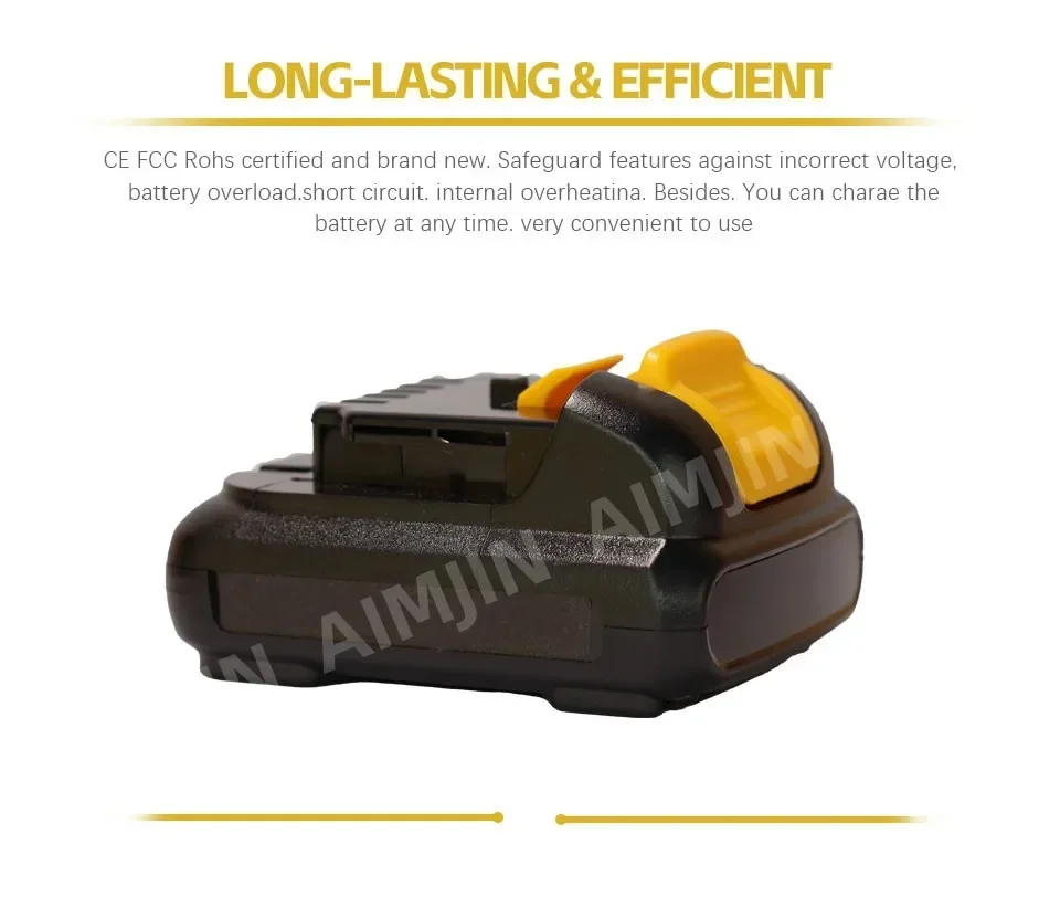 Replacement for Dewalt DCB120 Lithium-ion Batteries 12V 4Ah Battery DCB123 DCB125 DCB124 DCB122 DCD710 Power Tools Battery