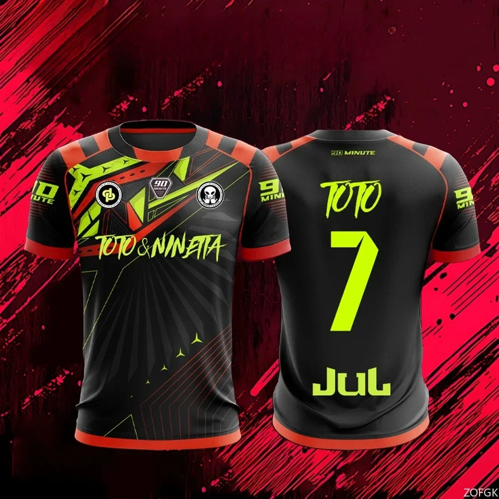 New Maillot JUL T-shirt Summer Youth Breathable And Quick-drying Training Football Shirts Unisex Custom Sports 90 Minute Jerseys