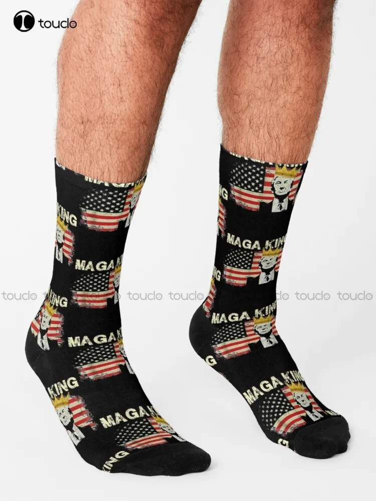 Anti Joe Biden Ultra Maga The Return Of The Great Maga King Socks Football Socks Design Cute Socks  Creative Funny Socks