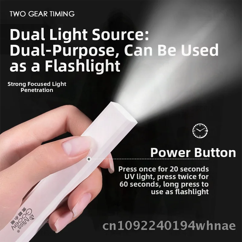 Draagbare Handheld Nail Art Lamp Mini Sneldrogende Lichttherapie Spotlight in Standaard Wit/Paars/Roze/groen Kleuren voor Nagel