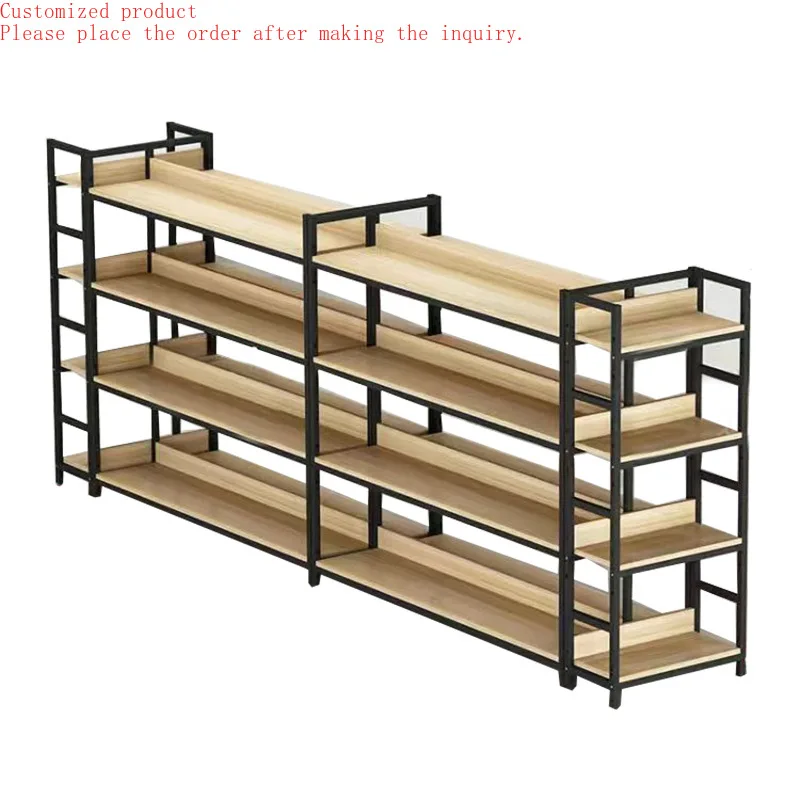 

Custom.Wholesale Customized Grocery Equipment Convenience Store Shelves Center Island Counter Double Sided Supermarket Shelves