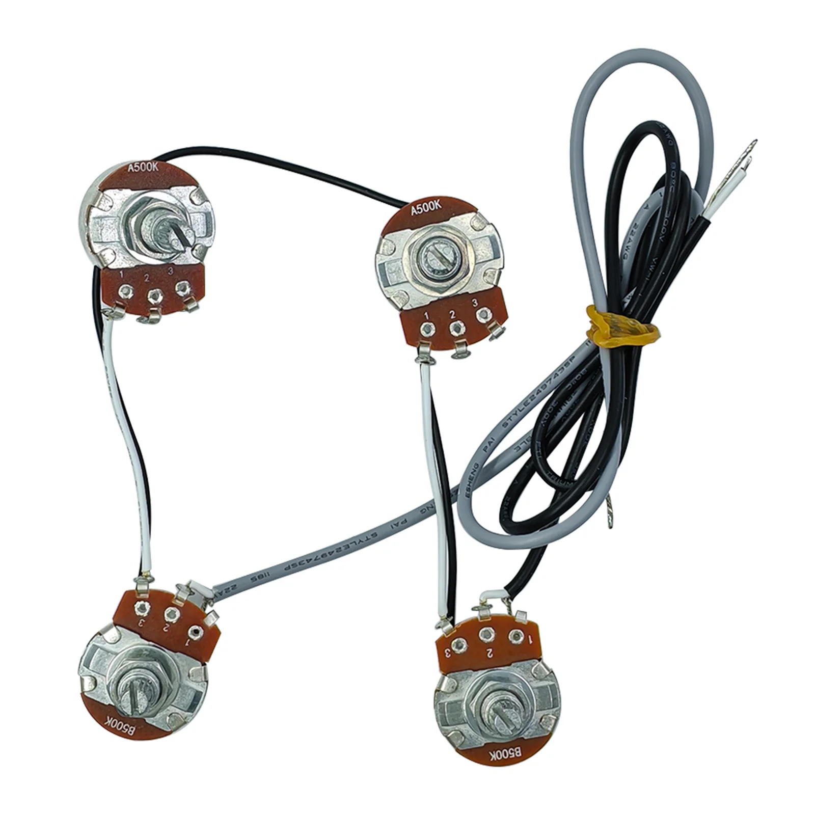 PHRILM جيتار سلكي مسبقًا، حزام لاقط هامبوكينغ، سلكي مسبقًا 2V2T مع مقياس جهد 500K ومفتاح تبديل ثلاثي الاتجاهات لـ LP #4