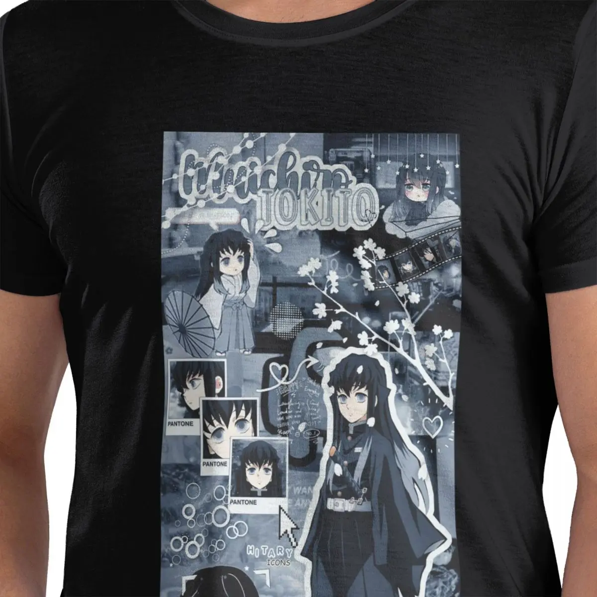 

Muichiro Tokito футболка из 100% хлопка, мужские футболки большого размера, мужские футболки с круглым вырезом и коротким рукавом, S-6XL