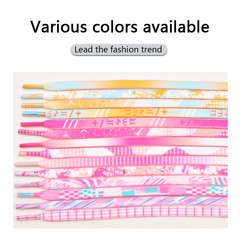 

Colorful Gradient Rainbow Shoelace Tie-dye Laces for Sneakers personalized lace Suitable Shoes for Men Women Sneakers Shoestring