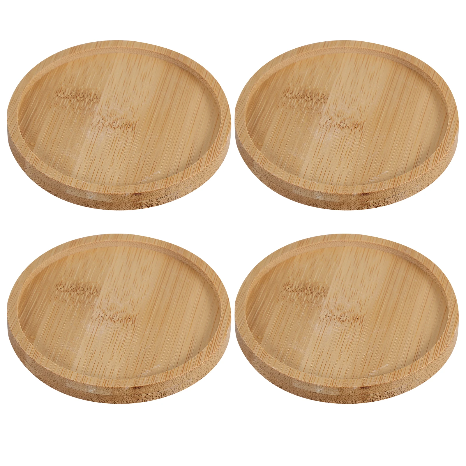 

4Pcs Bamboo Coasters Mosaic Design DIY Coaster Blanks for Crafts Reusable Cup Mats Table Pads Dining Accessories