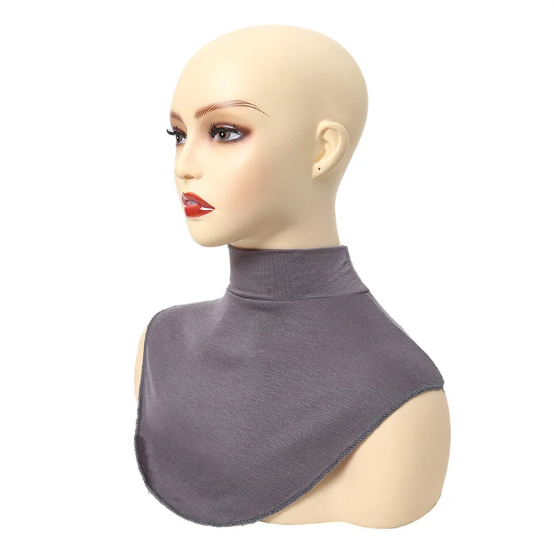 Simple Dickey Fake False Collars Womens Modal Half Collar Fashion Solid Color Turtleneck High Neck Cover Detachable Neck Collar