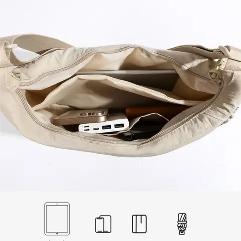 नायलॉन शोल्डर बैग नई उच्च क्षमता वाली महिलाओं के लिए क्रॉसबॉडी मैसेंजर बैग अवकाश बहुमुखी पर्स और हैंडबैग टोट्स होबोस बैग 10 best sales नायलॉन क्रॉसबॉडी बैग - №9