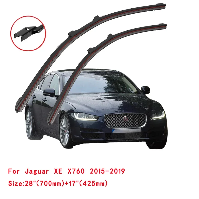 

For Jaguar XE X760 X761 2015-2024 Car Windshield Wiper Blade Front Windscreen Brushes Washer Accessories Cleaning Replacement