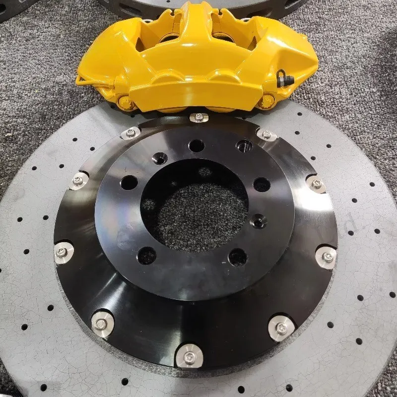 Modified 10 Pot Front 4 Piston Rear Car Brake Caliper 420/400mm Carbon Ceramic Disc Brake Rotor for71
