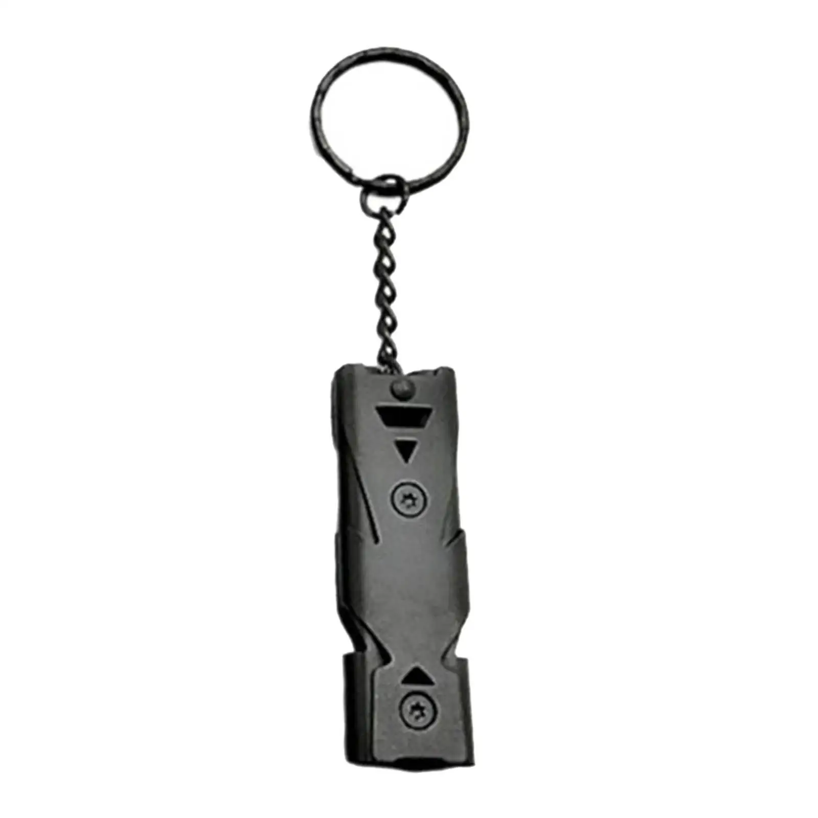 Small Portable Safety Whistle Stainless Steel Emergency Survival Whistle with Keychain for Outdoor Sports Marine Activities