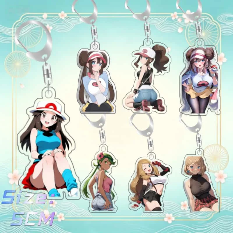 Keychain for Mallow Hilda Serena Leaf Rosa Serena Rosa Nessa Mallow Acrylic Backpack Pendant Decoration Collection Fans Gift