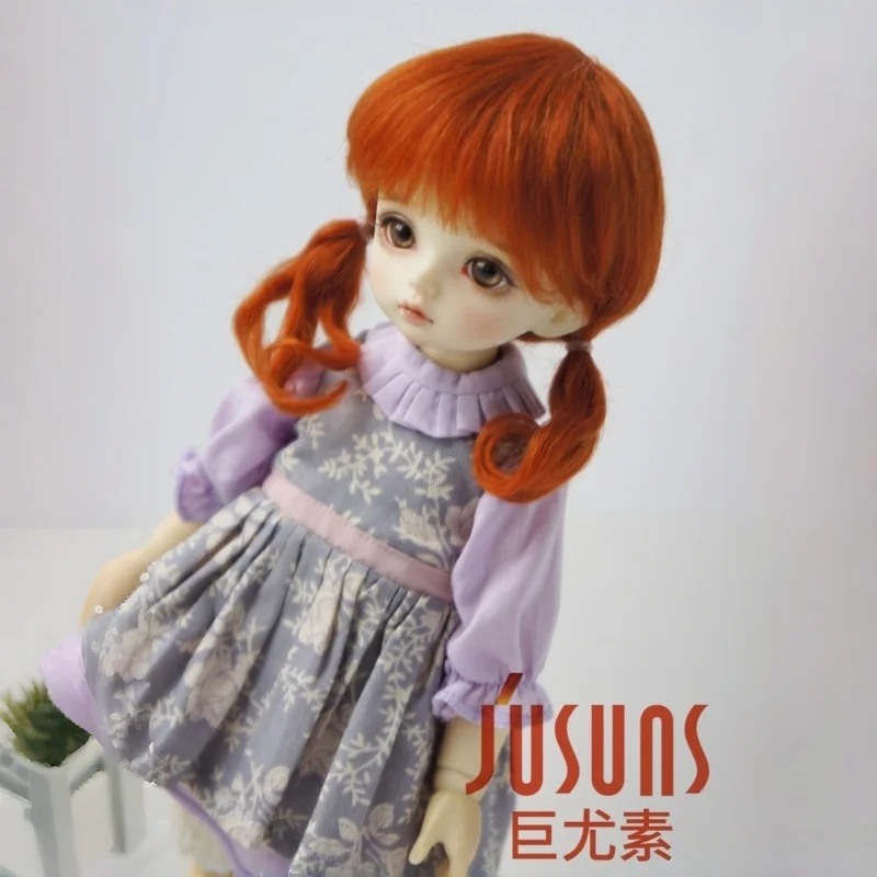 Full Sizes Mohair BJD Wigs JD357 1/12 1/8 1/6 1/4 1/3 OB11 YOSD SD MSD SD DOD Pullip Blythes Doll Hair Twins Soft wave pony