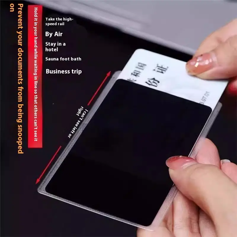 1Pc Anti-peep Card Holder Double-sided ID Card Protective Cover Bank Card Anti-leakage Protection Privacy Document Holder