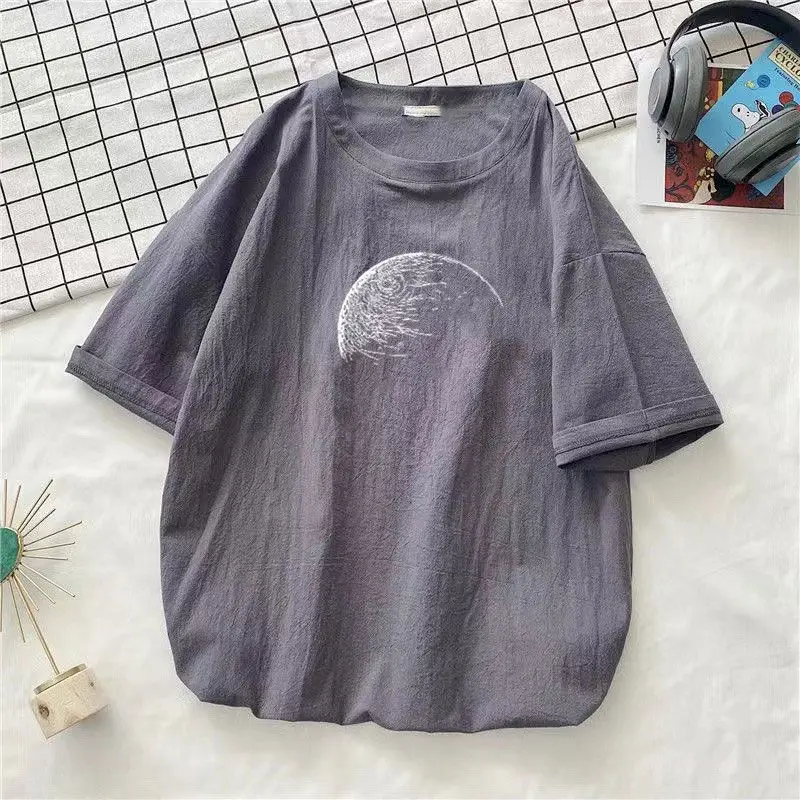 

Cotton Linen T Shirt Men Women Breathable Loose Japanese Style Bottom T-shirt Fashion Casual Half Sleeve Top Summer Trend Tshirt