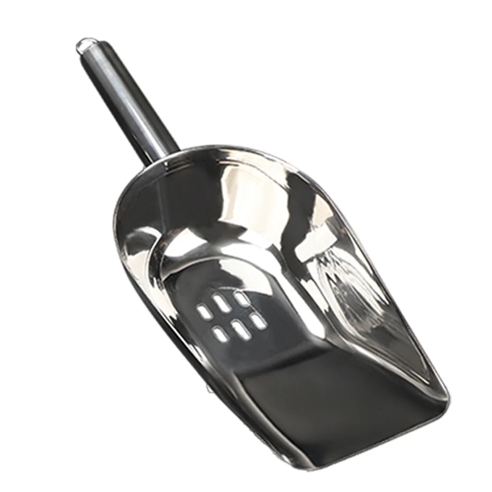 

Filter Ice Scoop Stainless Cat Cube Maker Hole Bucket Scoops Metal Steel Food Candy