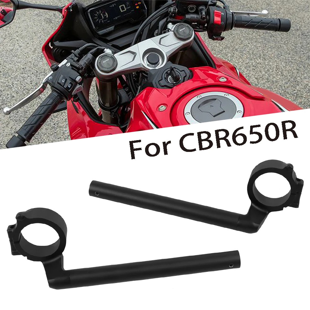 

Motorcycle CBR650R Left Right Clipon Handle Bars For Honda CBR 650R CBR650 R 2022 2023 Clip Ons Clip On Handlebars Fork Tube