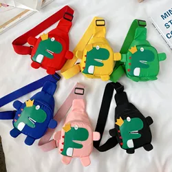 Nuove borse a tracolla per bambini simpatico cartone animato dinosauro marsupio per ragazzo ragazza regolabile petto borse a tracolla custodia per telefono