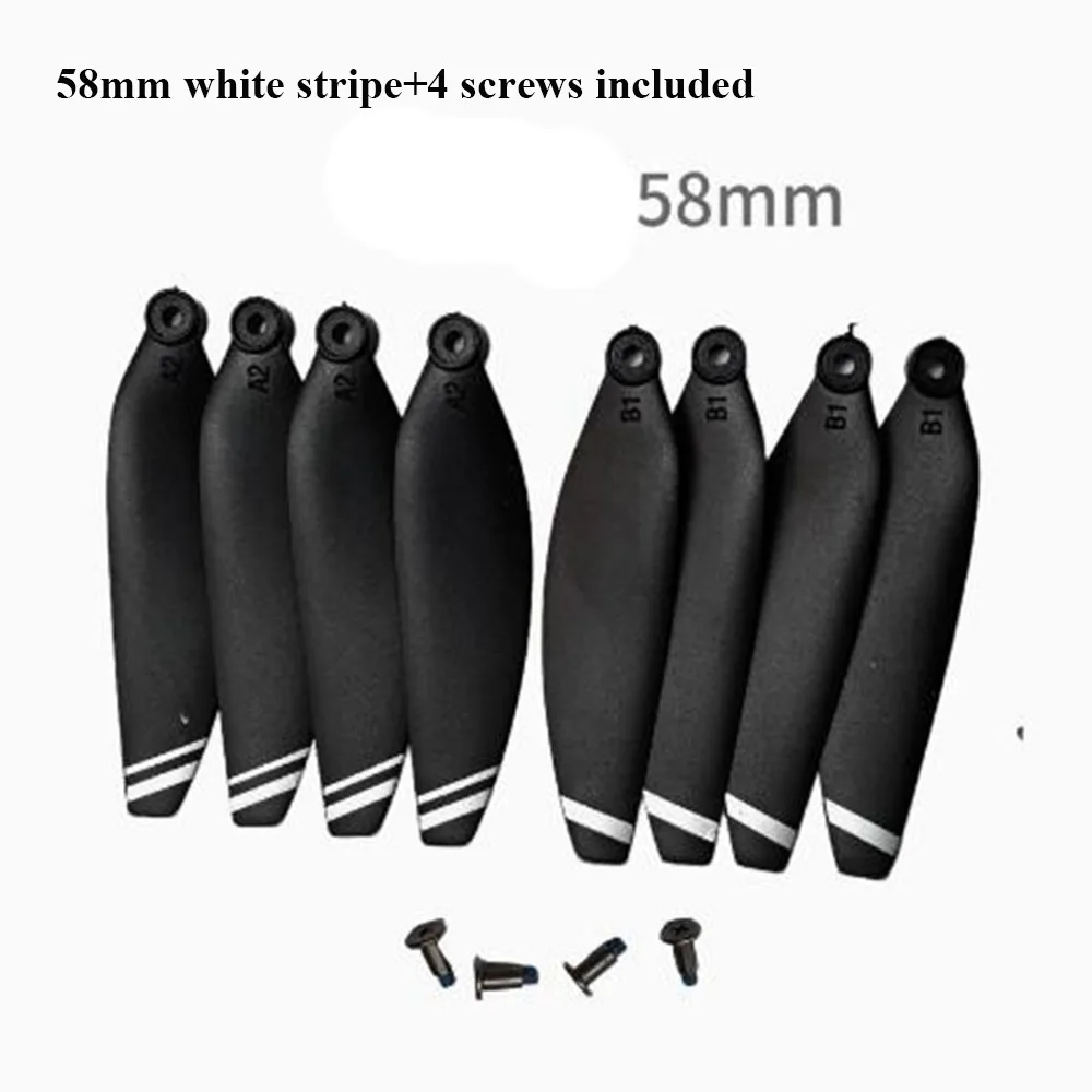 Universal Folding Propeller Blades 58mm/66mm Black Remote Control Drone Parts Plastic Quadcopter Spare Blade