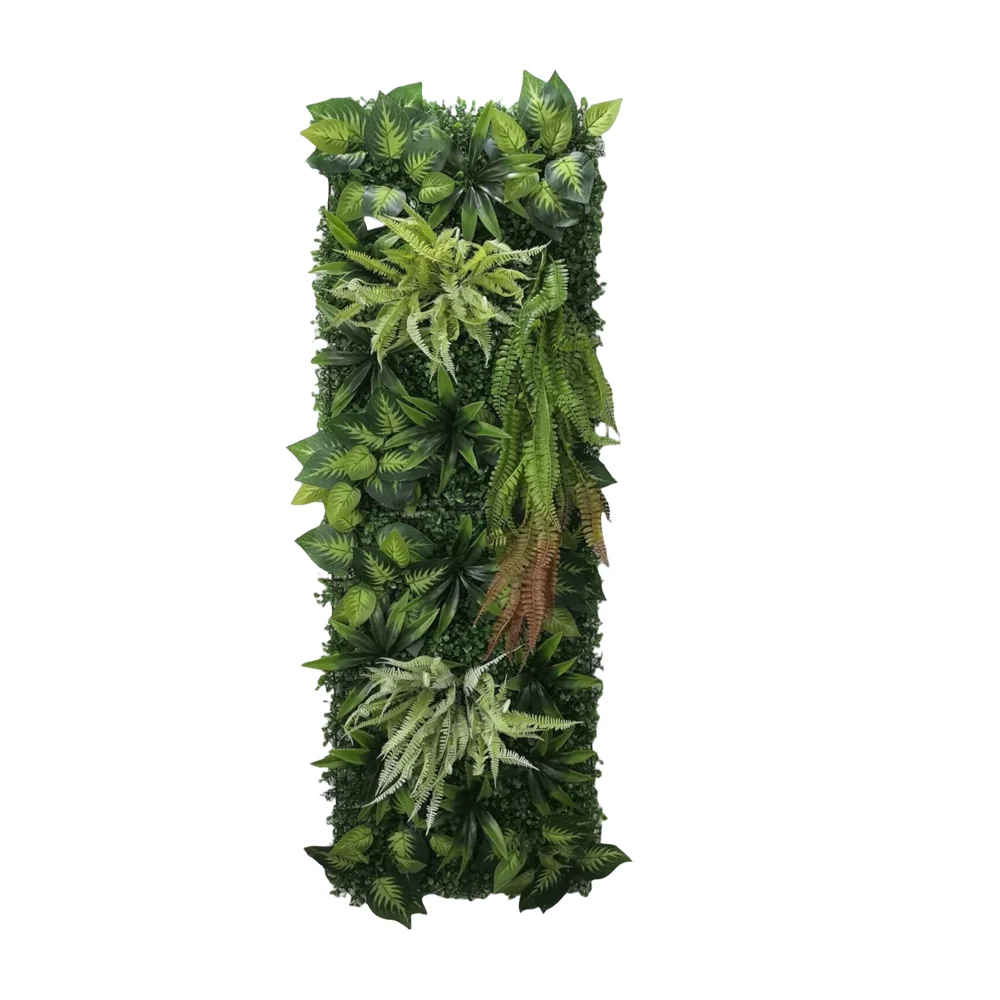 Home Decoration White Artificial Flower Artificial Lawn Plant Wall Panel Wisteria Green Straw Mat