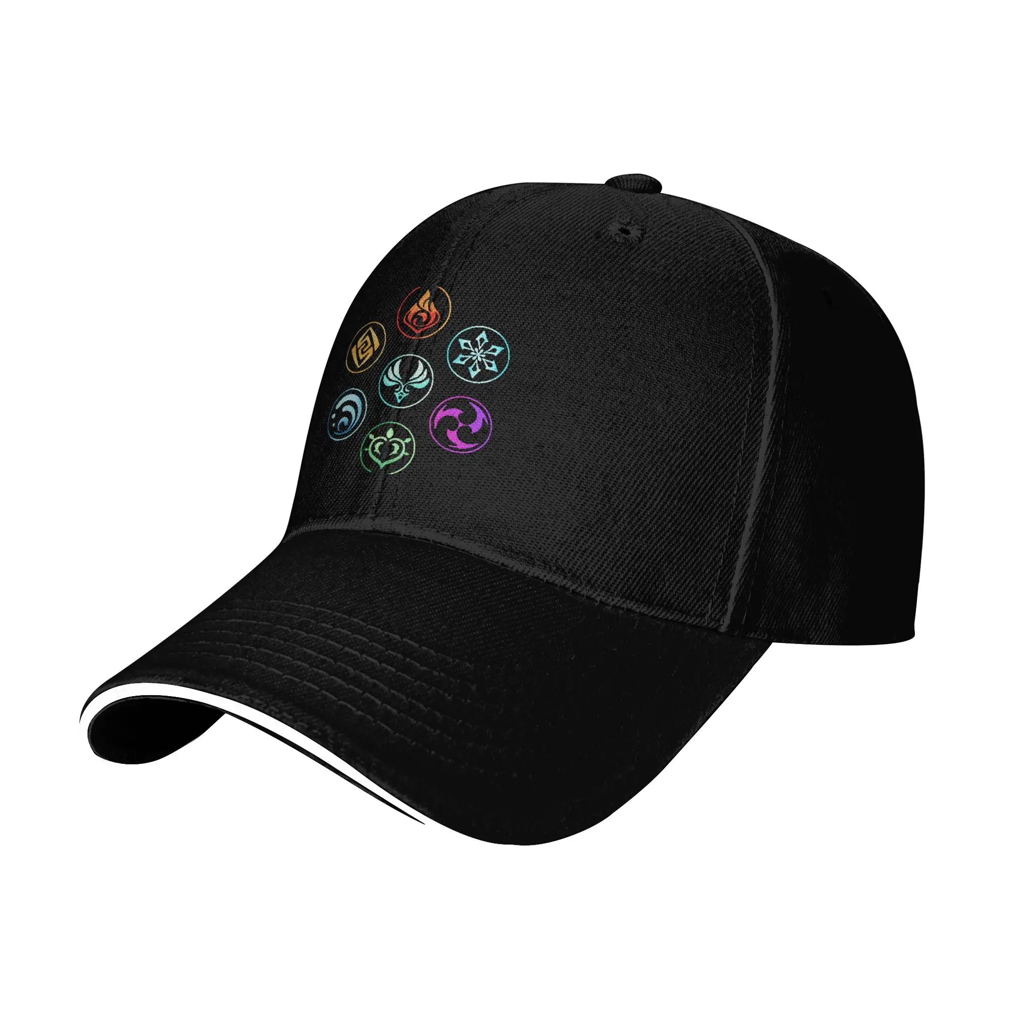 Genshin Impact Anime Elements Set Baseball Cap Fashion  Sandwich Hats Men Women Adjustable Dad Hat Sport