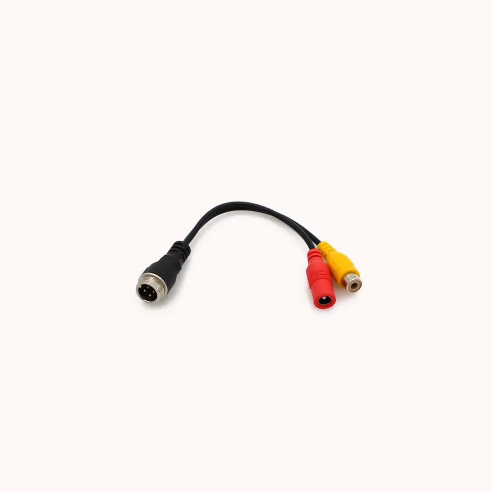 4Pin Aviation Male Plug to RCA Adapter for CCTV Camera Security DVR Microphone Monitor Car Rear Backup Camera