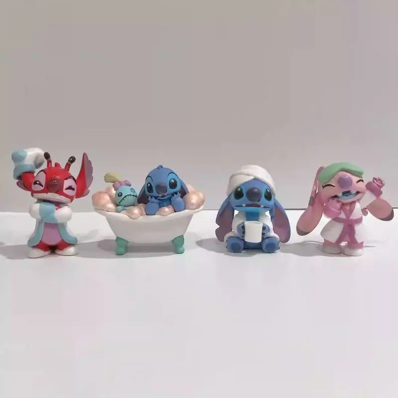 

Серия Blind Box Stitch Nighttime Bath Relax Time: Коллекционная фигурка Kawaii, декор для комнаты, мультяшная игрушка-модель, подарок-сюрприз для фанатов