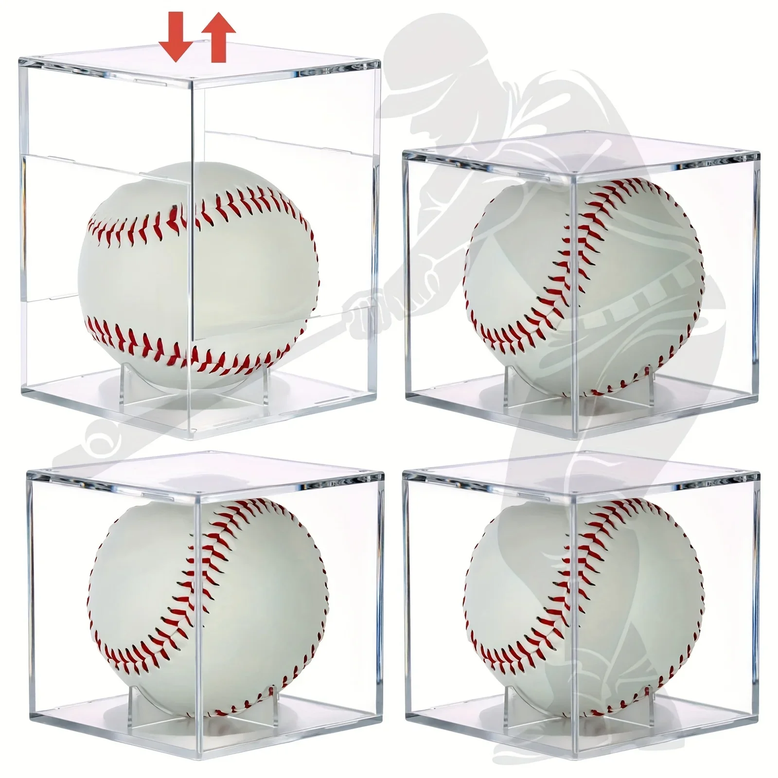 1piece Baseball Box Display Case,Fits Official Size Ball, Prevents UV Rays from Changing The Ball or Autograph Color