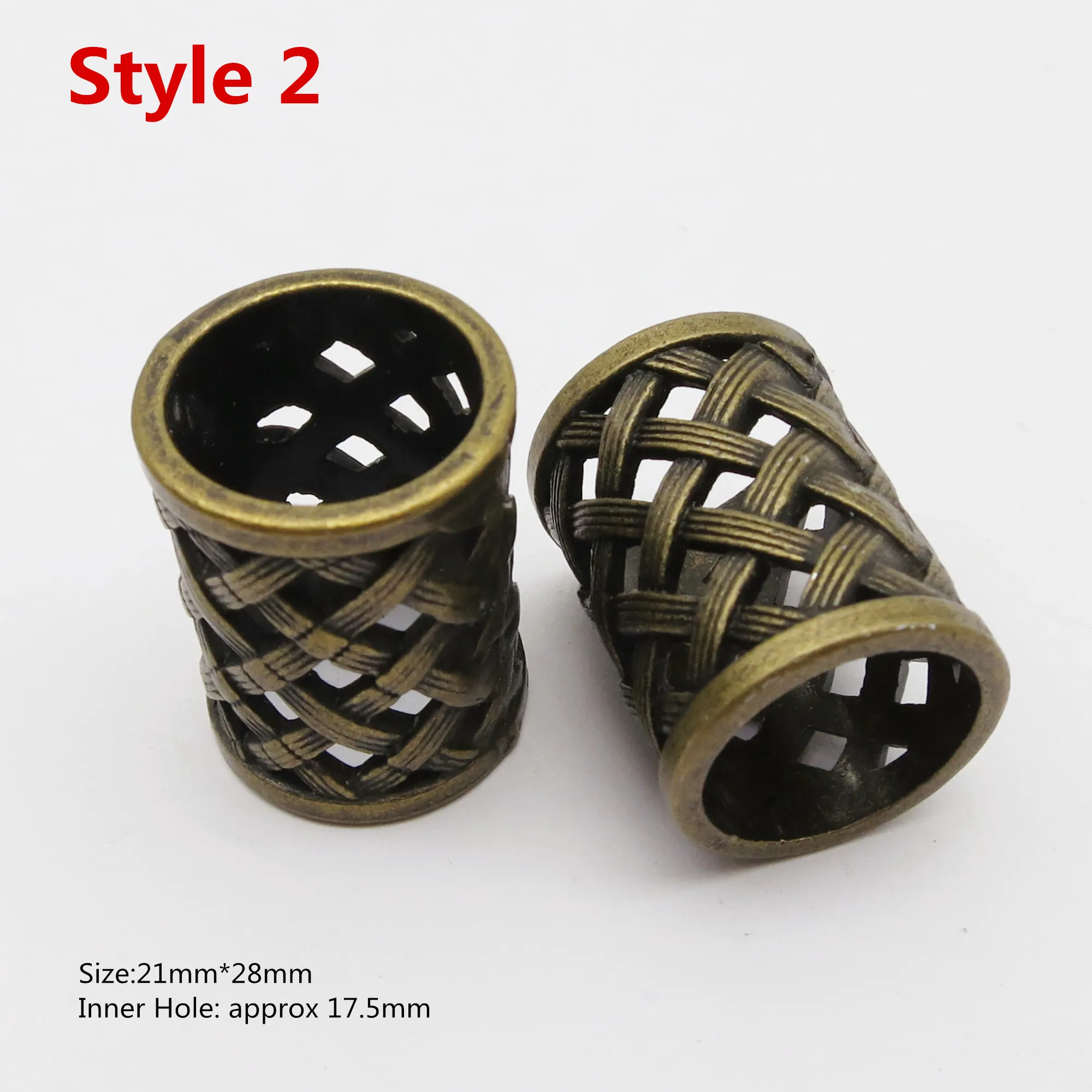 2 قطعة الخرز الفايكنج الرونية لصنع المجوهرات Dreadlock الشعر اللحية الخرز أنبوب لتقوم بها بنفسك الملحقات