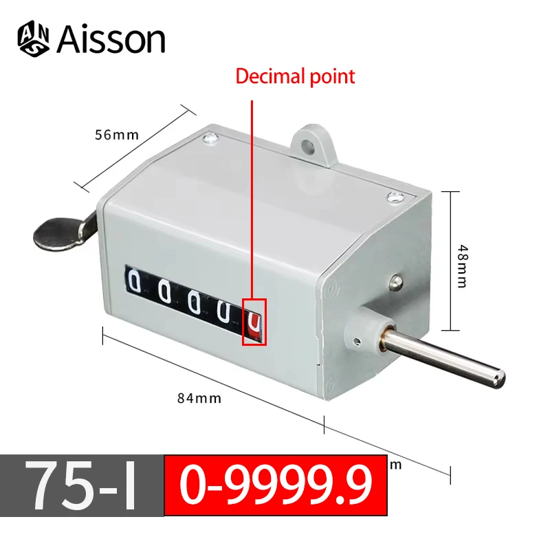 5-Digits Mechanical Rotating Speed Meter Counter 75-I 75-II Totalizing Pull Counter Resettable Digital Punch Counter