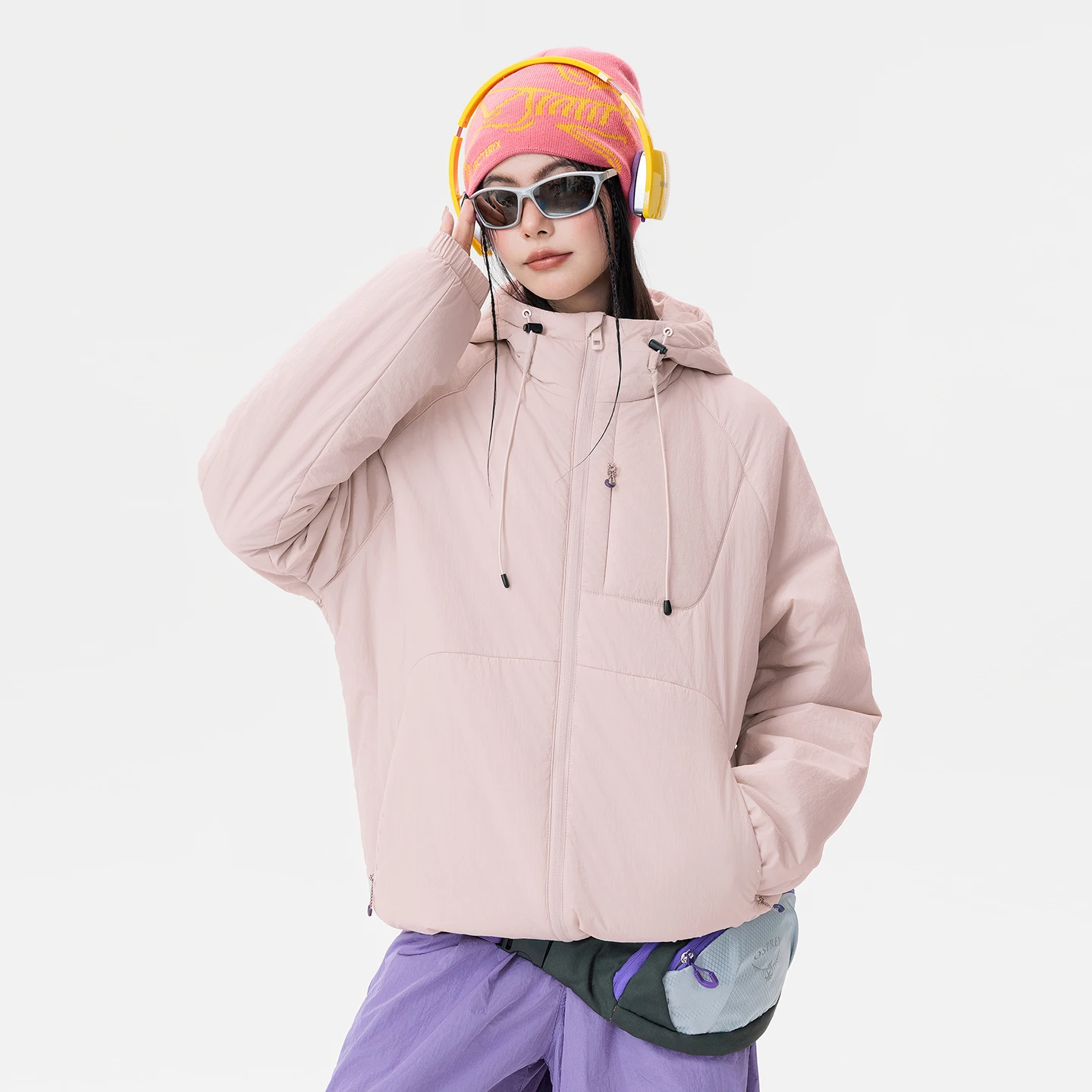 

Американская легкая хлопковая куртка с капюшоном, однотонная, теплая, зимняя верхняя одежда свободного кроя с длинными рукавами, молодежная мода