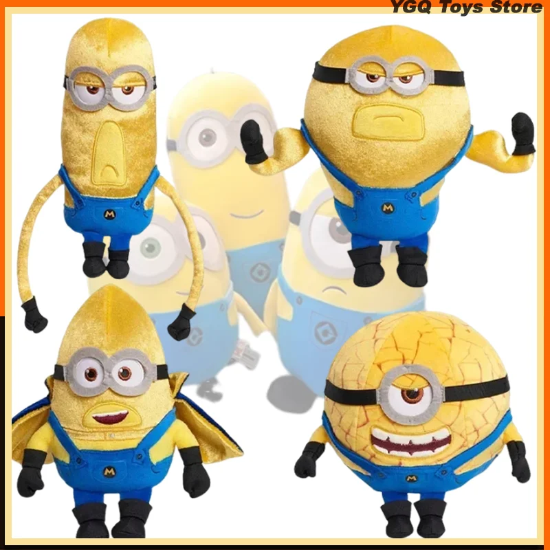 MINISO 2024 New Despicable Me 4 Minion Plush Doll Anime Kawaii Cute Anime Minion Plush Doll Sofa Ornaments Decor Toy Girl Gifts