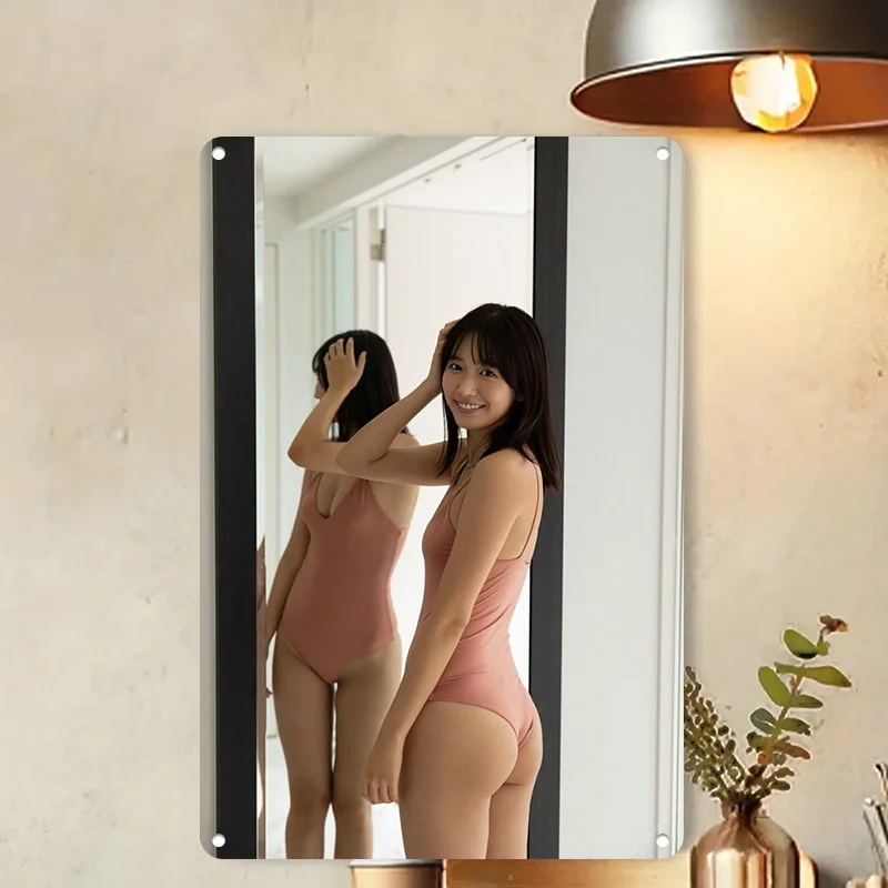2D Flat, 1pc Swimsuit Woman Sheet Picture Wall Art for Living Room Bedroom Hallway Kitchen Decoration Gift for Him or Her Hol