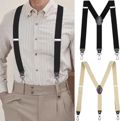 Heavy Duty Bretels met Draaibare Haken voor Mannen Werk Jeans Y Terug Grote en Lange Verstelbare Elastische Broek Bretels Riem Loop Strap