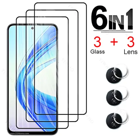 Protective Glass for Honor X7b X8b X7b Camera Tempered Glass for Huawei Honor X7a X8a X6a X8 90 70 Lite Screen Protector Film