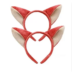 Cute Cartoon Rabbit Ear Children's Headband with Fox Ear Children's Performance Hair Clip Exquisite Girl New Plush Jewelry