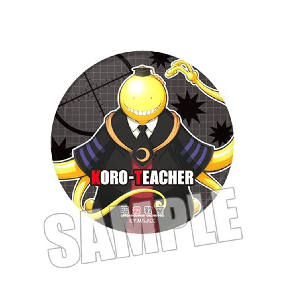 58mm Anime Assassination Classroom Shiota Nagisa‌ Akabane Karma Cosplay COSTUME Badge Pin SPTE Tinplate Brooch Porp GilFT
