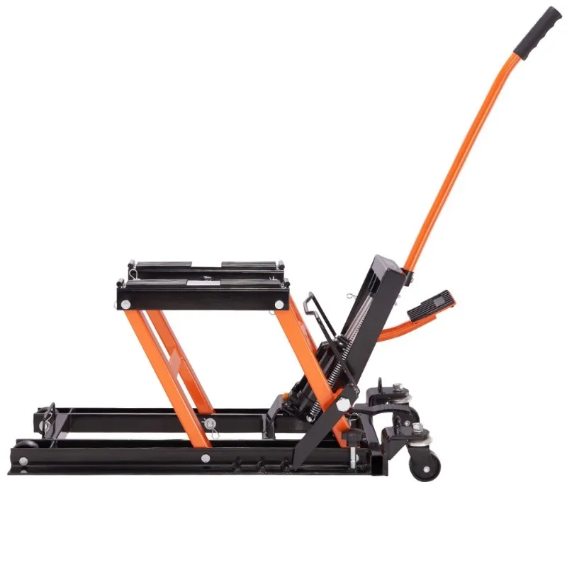 

1500 LBS ATV Scissor Lift Jack Steel Hydraulic Motorcycle Jack Stand Lift Range 4 Wheels Hydraulic Foot Operated Hoist