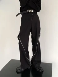 Plus Big Size Men's Summer Pants Straight Male Suit Trousers Black Luxury Clothes Offer Tailoring Anti-wrinkle New In Vintage Up