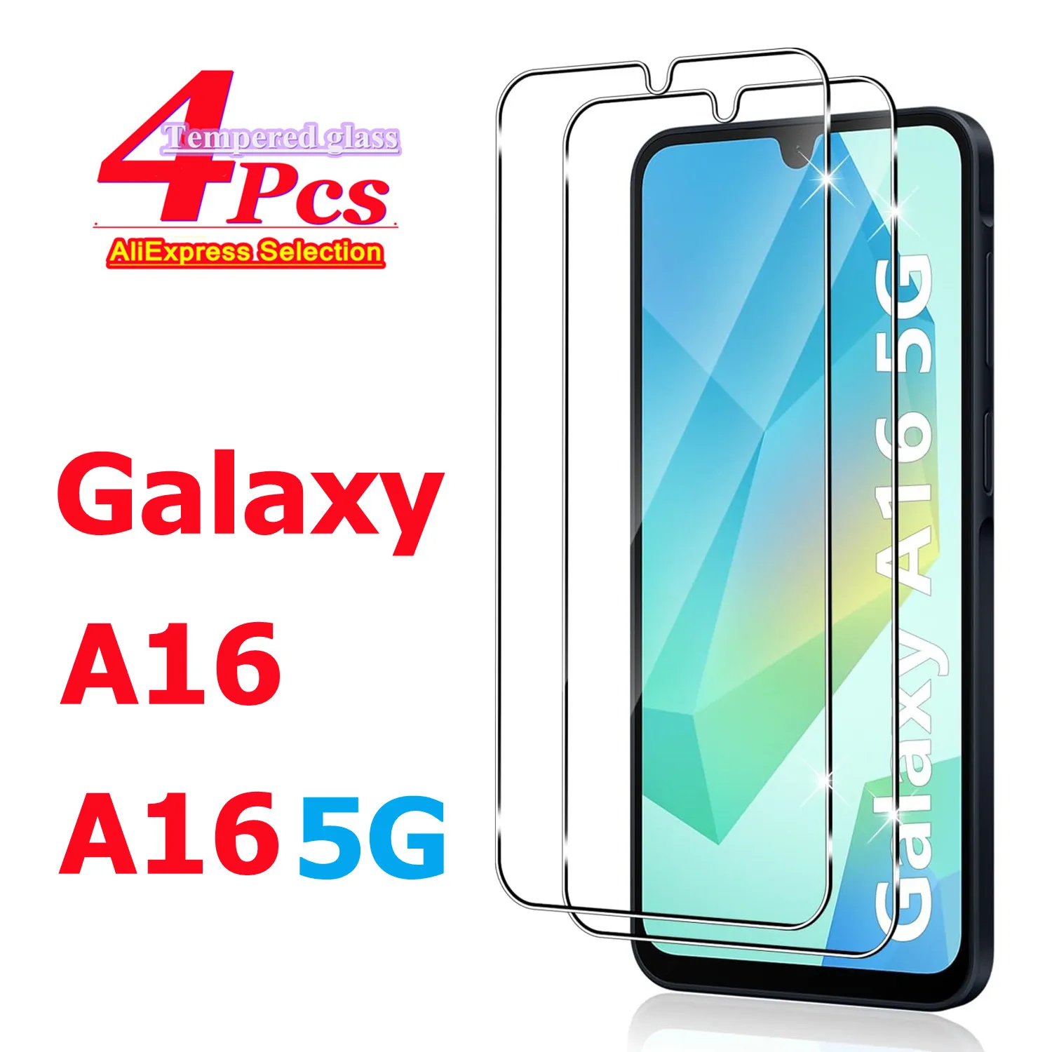 

2/4Piece Protective Tempered Glass film For Samsung Galaxy A16 4G/5G Screen Protector