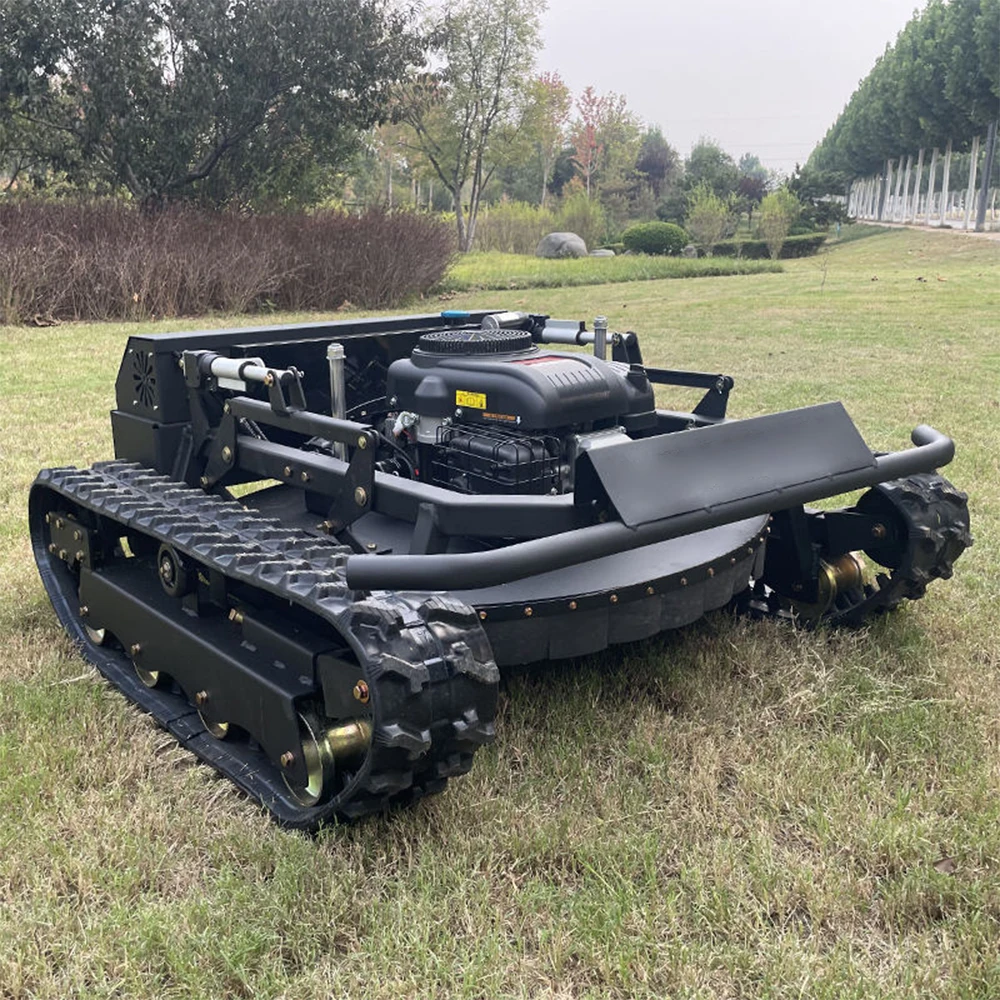 Big Power  Engine Small Robot Grass Cutter Cutting Width 80cm 100cm 120cm Remote Control Crawler Lawn Mower Flail Mower