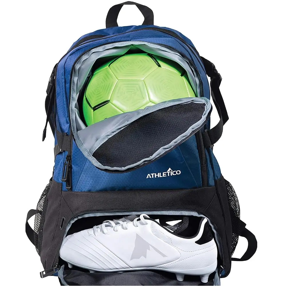 

National Soccer Bag - Backpack for Soccer, Basketball & Football Includes Separate Cleat and Ball Holder