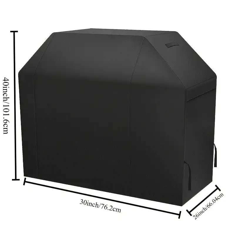 BBQ Grill Cover Waterproof Anti-UV Heavy Duty Outdoor Barbecue Grill Protective Cover with Side Handles & Adjustable Fastening S