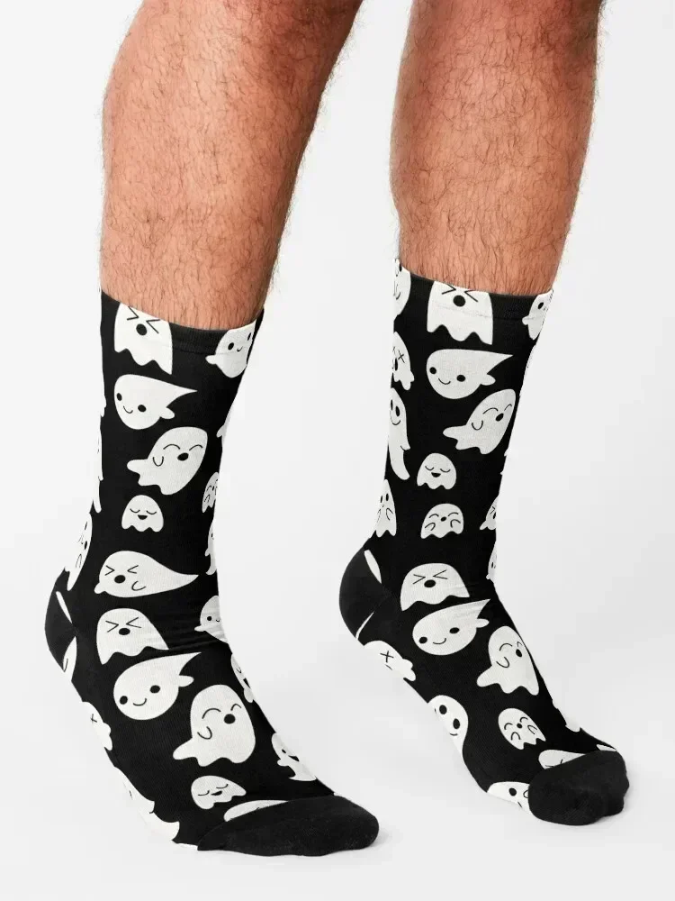 Cute Kawaii Ghost pattern Socks Soccer football Run anti-slip Woman Socks Men's